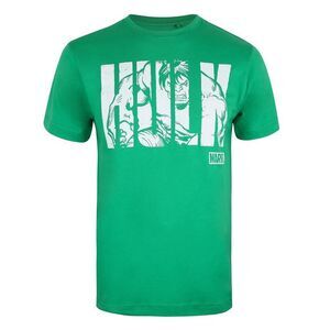 Hulk Mens Text T-Shirt / Irish Green/White